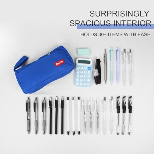 Image of Pencil Case with Zipper, Pencil Pouch for Students, Large Capacity Oxford Pen Bag for Girls, Portable Pouch for School & Office