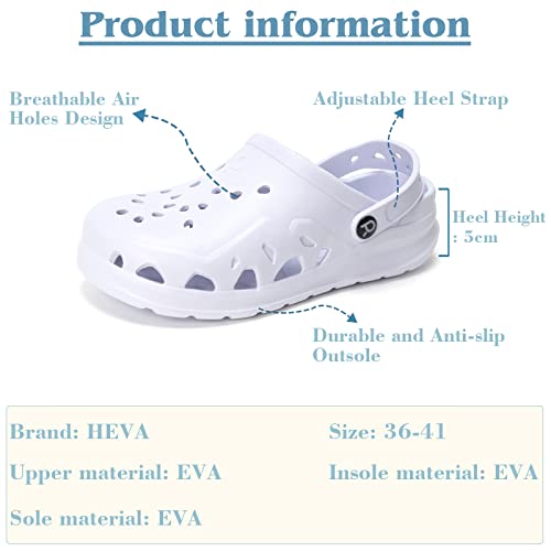 Image of HEVA Womens Garden Clogs | Classic Slip-on Slippers,Quick Drying Sport Sandals