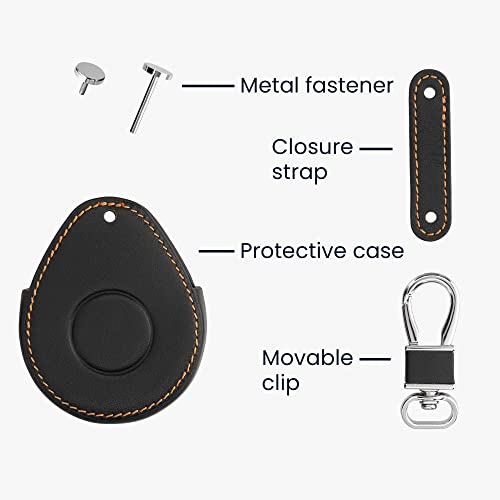 Image of kwmobile Key Fob Cover - Black /Orange - Compatible with Harley Davidson Motorcycle Key