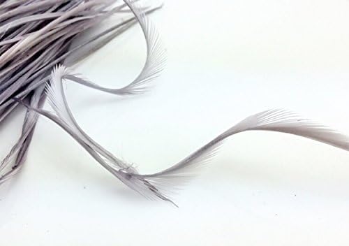 5''-9.5'' Feathers Fly Tying Materials for stonefly Nymph Split Tails& Down Wings 50pcs/Pack (Gray)