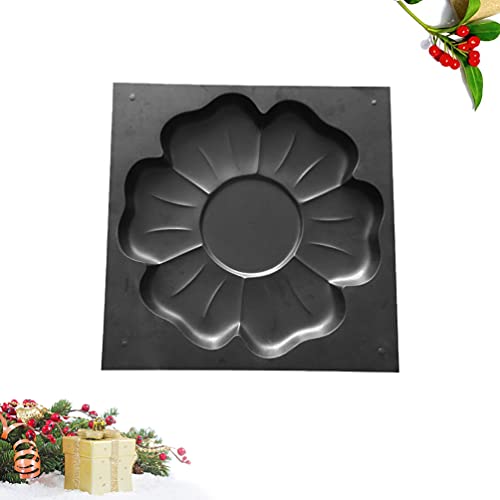 Hemoton Molde de pedra, forma de flor, formato de patmate, molde de pedra, jardim, quintal, cimento,