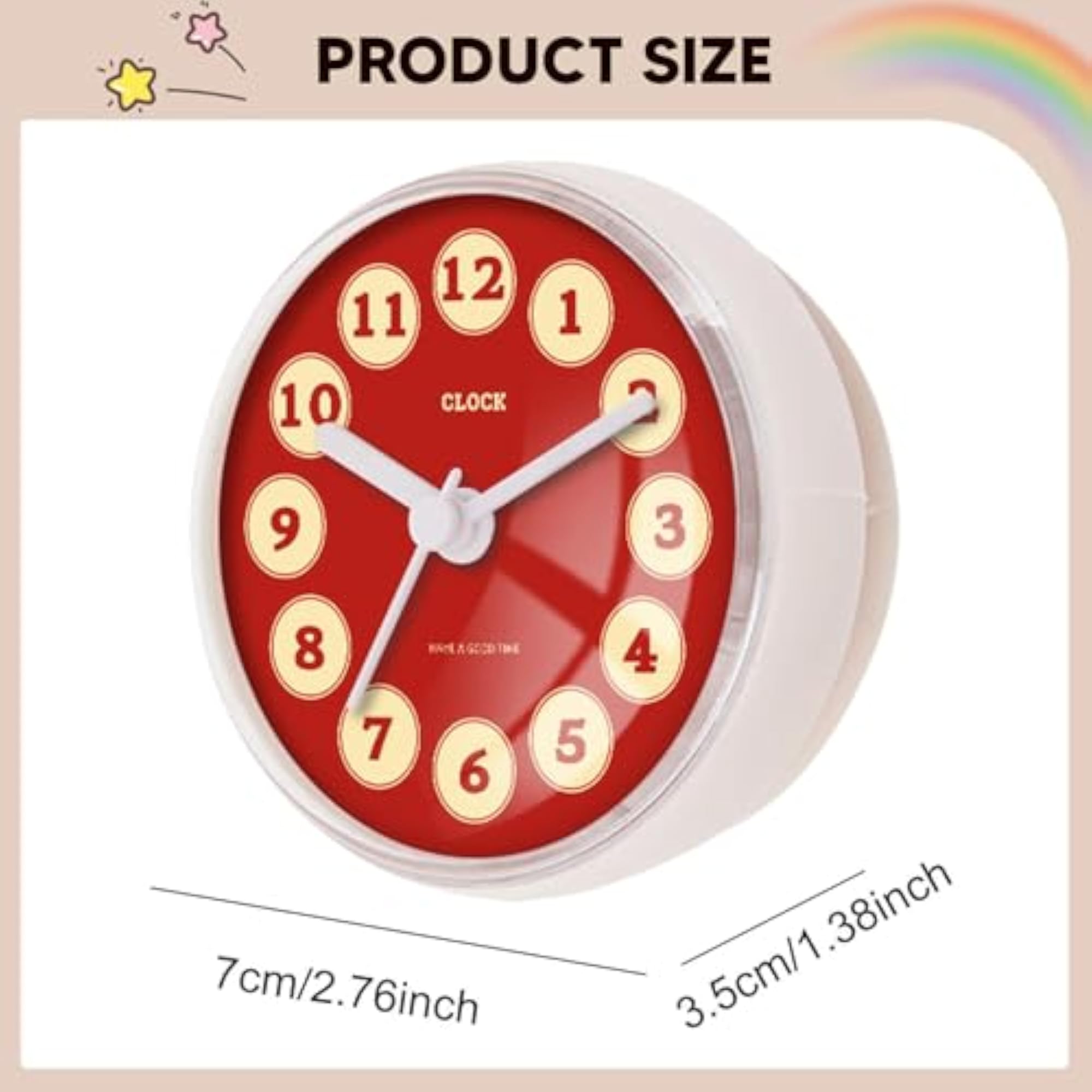 Enakshi Shower Wall Clock, Waterproof Design