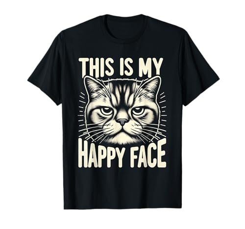 Funy sarcastic cat Sardonic Feline Expression - Witty Kitty T-Shirt