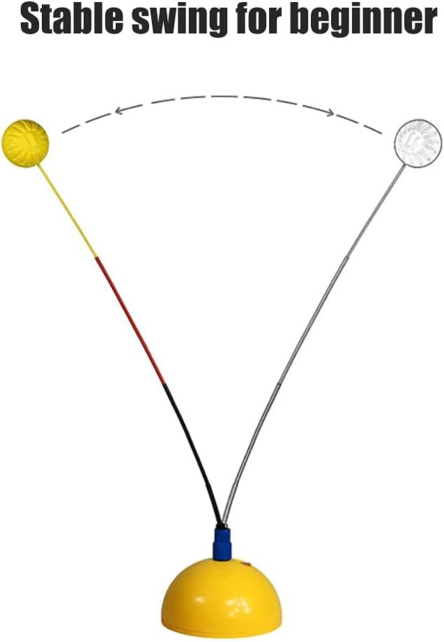 Insuwun Tennis Trainer Rebounder Ball, Tennis Trainer Rebound Ball - Tennis Equipment for Self-Practice - Portable Tennis Practice Ball Child Kid Indoor Outdoor Play : Sports & Outdoors