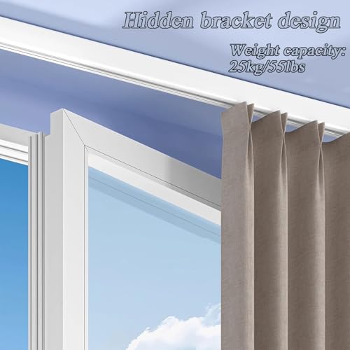 Tringles à rideaux réglables de 3,9 m et rail de séparation polyvalent intérieur - 3