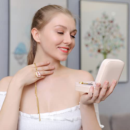 Kelofon Travel Jewelry Case Small Organizer Box For Girls Women With Mirror #TOP4