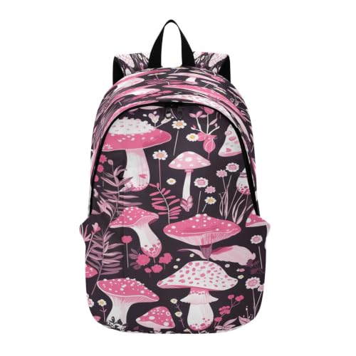 Sac à dos ordinateur portable champignon rose à bretelles douces