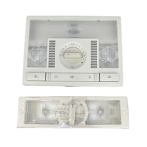 Gray Dome Reading Light Lamp Switch Compatible with VW Polo 9N 2002-2010 6QD 959 613 Y20 34D 959 613 6Q0959613 6Q0947291 6Q0 947 291(Big and Small Light)