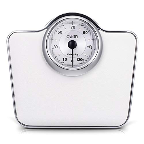 Weiße persönliche mechanische Retro-Waage/Home-Analogwaage/Badezimmerwaage, mechanische Bremse, hochauflösende Plattenspieler-Waage