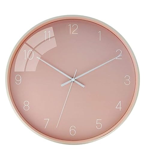 Horloge murale rose moderne en métal de 40 cm pour habiller un mur vide avec originalité