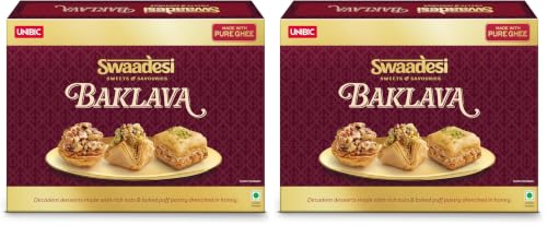 Image of Unibic Swaadesi Assorted Baklava Box | 200 gm| Gift Box (Pack of 2)