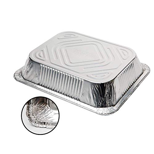 Aluminum Half Size Deep Foil Pan 30 Packs Safe For Use In Freezer, Oven, And Steam Table.pen,12 1/2" X 10 1/4" X 2 1/2" (-40 Gauge-!)Made In The Usa #TOP2
