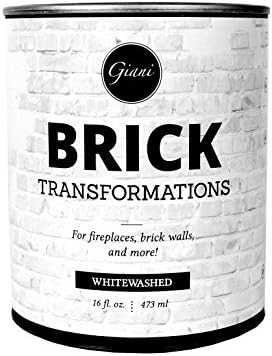 Giani Brick Transformations Whitewash Paint for Brick and Fireplaces- 16 oz Pint