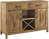 Crosley Furniture Roots Modern Farmhouse Sideboard Buffet Cabinet with Storage, Natural