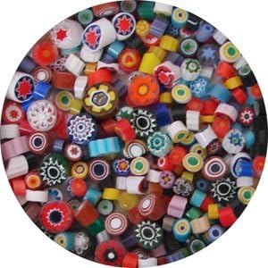 Delphi Glass Millefiori Kit - 104 COE, Modern Floral Glass Craft Kit - Millefiori, Adult, Small, Multicolor
