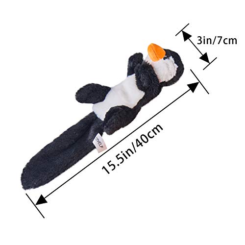 JOYELF Plüsch Quietschendes Hundespielzeug, Interaktives Hundespielzeug ohne Füllung für mittlere und große Hunde mit Quietsch- und Knitterpapier 3er Pack Meerestiere - Pinguin, Eisbär und Otter
