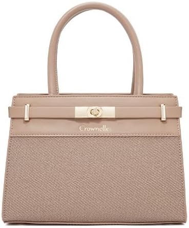 Women Top Handle Handbag with Metal Lock, Shoulder & Crossbody Purse for Daily & Work Use Women Top Handle Handbag with Metal Lock, Shoulder & Crossbody Purse for Daily & Work Use