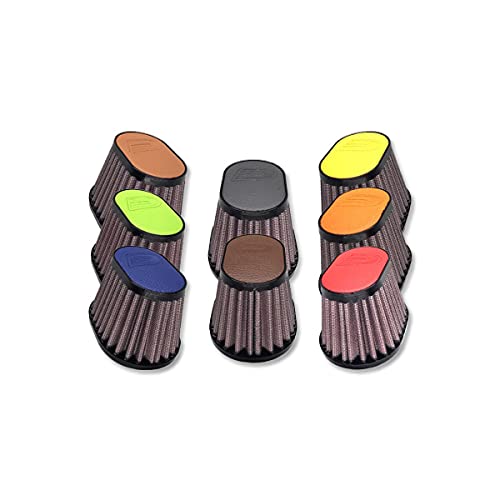 DNA High Performance Filters Universal Air Filter Compatible with Oval 38mm Inlet 68mm Length Leather Top PN: OV-3800-L