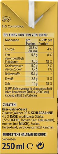 THOMY Les Sauces Käse Sahne Sauce 250ml - Combiblock, 1er Pack (1 x 250ml)