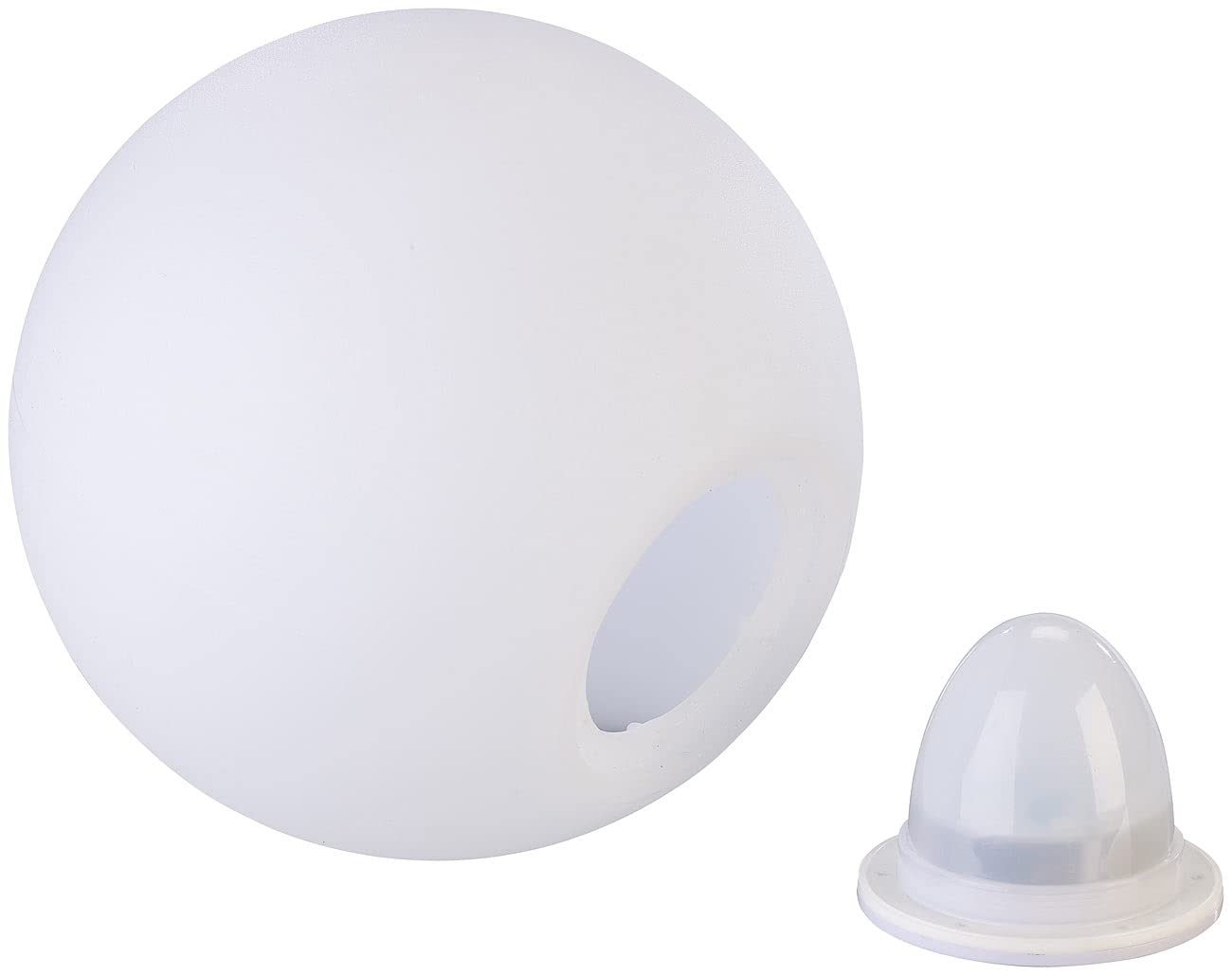 Luminea Home Control WLAN Akku Leuchtkugel: 2er-Set WLAN-Akku-Leuchtkugeln, RGBW-LEDs, App, 576 lm, IP54, Ø 30 cm (Leuchtkugel RGBW, Kugelleuchte außen LED, Ball)