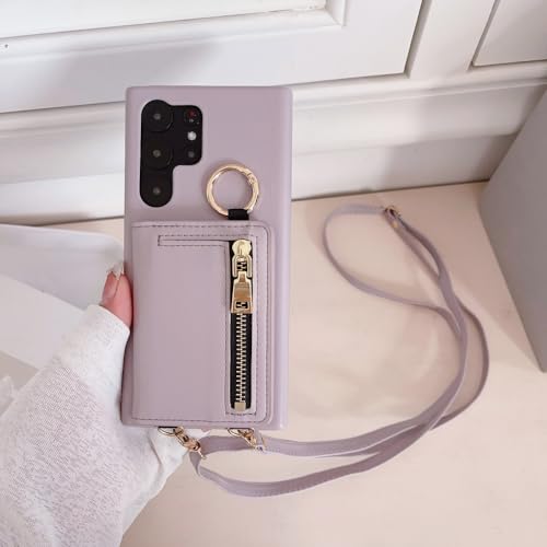 Housse portefeuille Samsung S23 Ultra avec porte-carte violet