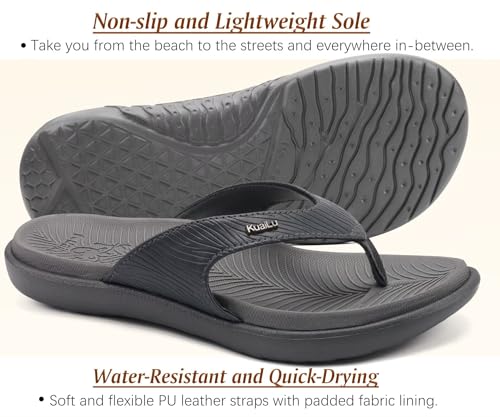 Image of KuaiLu Women's Orthotic Arch Support Flip Flop Sandals