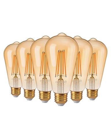 DEWENWILS&EDISHINE EDISHINE 6 Pack Vintage LED Edison Bulbs ST64 Dimmable Led Light Bulb 2200K — $22.99 (12% off)