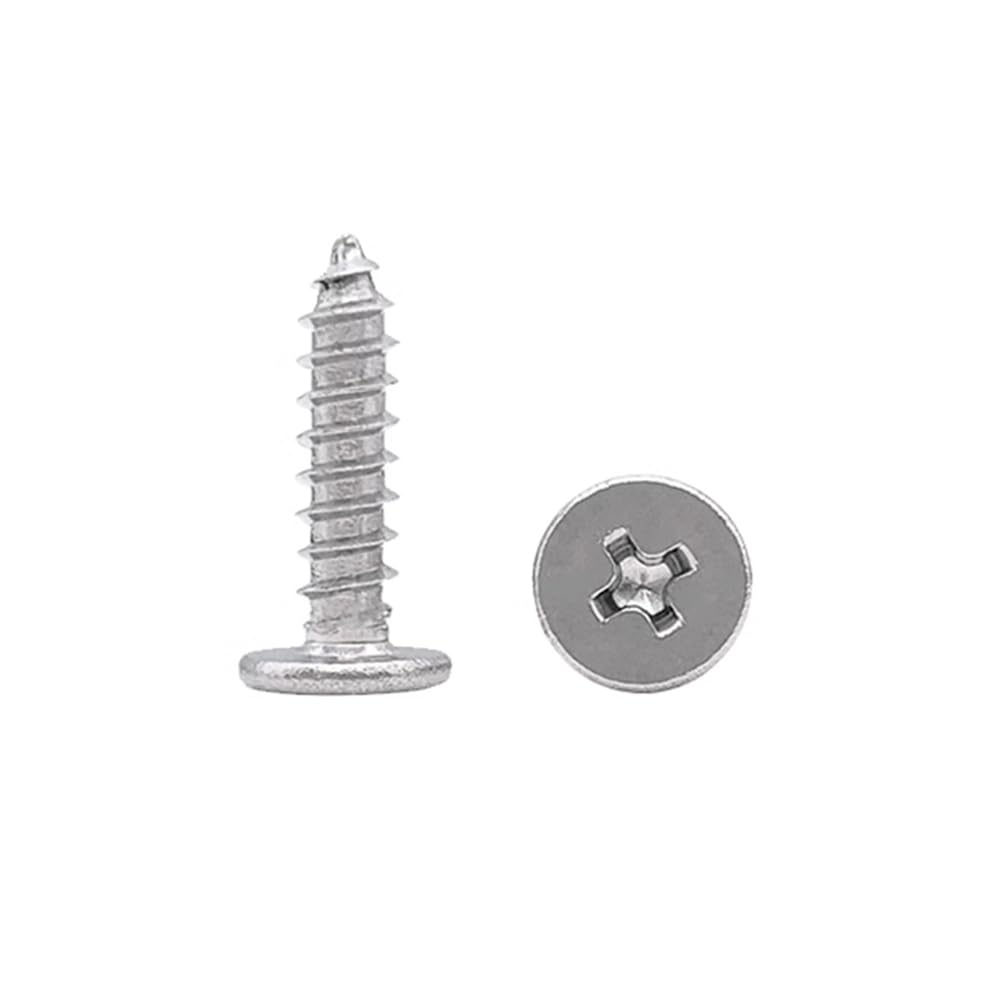 304 Stainless Steel Phillips Utrathin Flat Head Self Tapping Screws M2 M3 M4-M6 (M3 x 14mm,500)