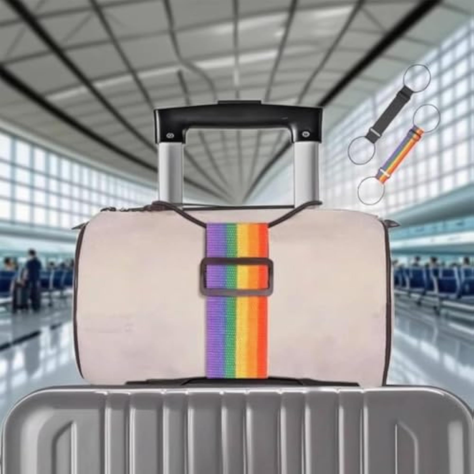 Fixed Woven Luggage Strap with Adjustable Buckle