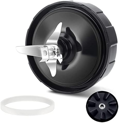 for Ninja Blender Blade Replacement Parts 7 Fins Compatible with Nutri Ninja Auto iQ BL450-30 BL642-30 BL482-30 BL682-30 SS401 with Silicone Rubber Gaskets Seal Ring Mixer Attachment, Updated