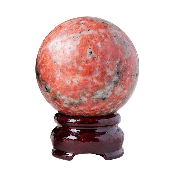 Pierre de soleil sphère cristal naturel boule roche brute 65mm
