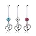 3Pcs Cute Little Feet style Pregnancy Belly Button Ring