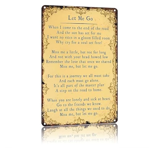SHANGMAOYO Let It Be Vintage Metal Tin Sign Motivational Wall Art for Home Office Bedroom Decor Inspirational Quote Sign 8 X 12 