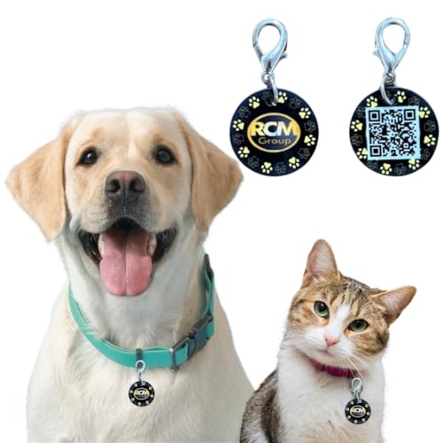 RCM Group® - Tag De Identificação Para Pets Com QR Code – Segurança, Estilo E Praticidade Para Seu M