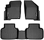 MAXLINER Custom Fit Floor Mats 2 Row Liner Set Black Compatible with 2012-2020 Dodge Journey with 1st Row Dual Floor Hooks