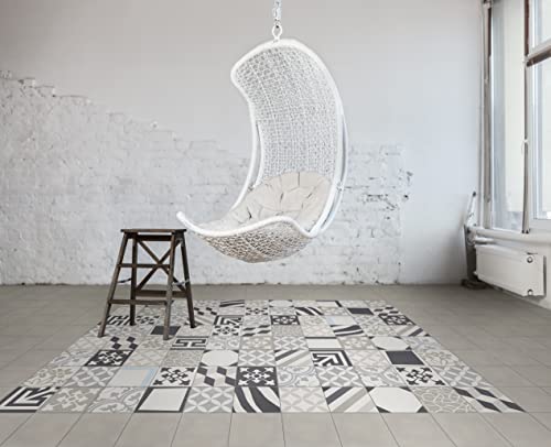 Contemporary 8"X8" Plain Light Gray Matte Cement Tile By Decoplus #TOP2