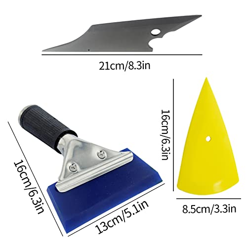 Pengzi 3 Pcs Kit de tonalidade da janela do veículo - Ferramenta Squeegee Aplicador Raspador Ferrame