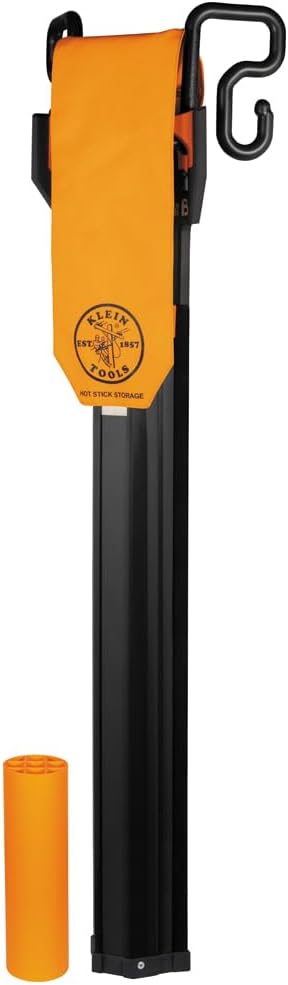 Klein Tools BC515S Bucket Work Center S-Hook Module Hot Stick Holder with Magnetic Flap, Fits 8-Foot and 12-Foot Telescoping Sticks