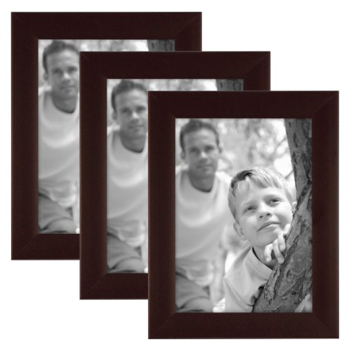 MCS 5x7 Inch Flat-Top Frame 3-Pack, Espresso (46706)