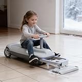 adeproptitysed Go Kart pulisci Pavimenti- Go Kart Elettrico a Doppio Motore per Uso Interno Ed Esterno - Ruote Luminose con Spazio di Archiviazione Incluso - età 3+