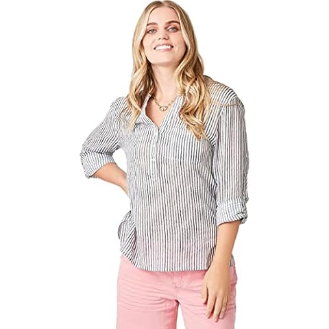 Carve Designs Dylan Gauze Shirts for Women, Long Sleeve Cotton Relaxed Fit Shirt Cover