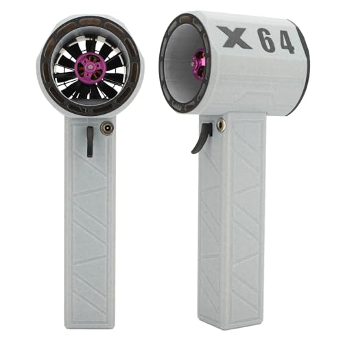 Auto-Trockner Luft Gebläse, 11 Klingen Gebläse Lüfter Gewalttätiger Turbo Ventilator mit 8000mAh, Bürstenloser Motor Kanal Jet Fan Luft Gebläse mit 1400g Schub (Weiß und Schwarz)