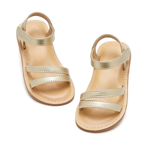 Image of Otter MOMO Girls Open Toe Princess Flat Sandals with Comfort Sole Summer Sandals