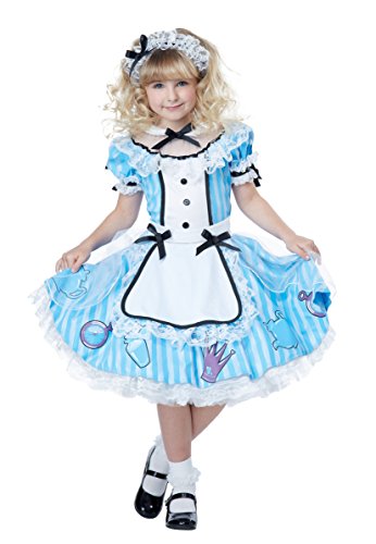 California Costumes Deluxe Alice in Wonderland Costume, Blue/White, Small