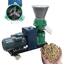 220V Pellet Mill Machine with 4mm Holes Plate Poultry Food Mill Grinder Feed Pellet Making Machine with Three Head Rollers for Chicken, Duck, Goose and Rabbit, 4.5KW 120-150KG/H