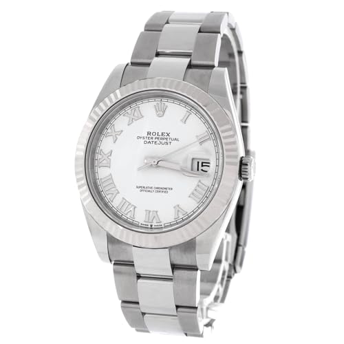 Pre-Loved Oyster Perpetual Datejust Automatic Watch Stainless Steel and White Gold 413