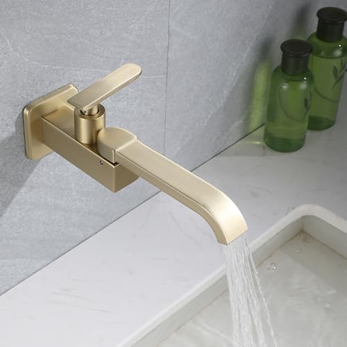 Grifo de pared de cascada LWX con diseño arquitectónico largo para lavabo de baño exclusivo 4