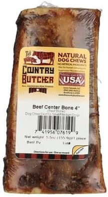 The Country Butcher Bone Dog 4 in Beef Center 1 ea (Pack of 12)