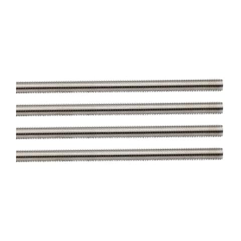 Qlvily 4 Packs 304 Stainless Steel 5/16"-18 Thread Fully Threaded Rods, 12" Length, Right Hand Threads, Low Magnetic Cover