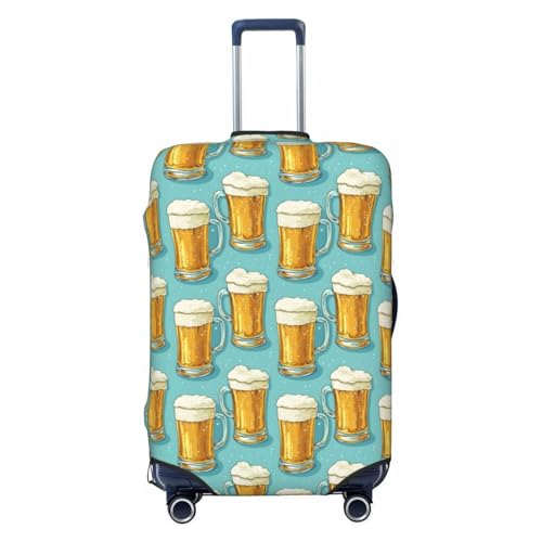 Luggage Cover Protector - Cartoon Beer Print Suitcase Covers for Luggage Fit 22-24 Inch Suitcase